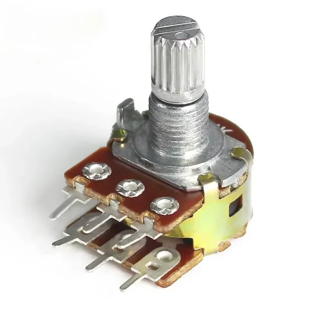 Potentiomètre double 50K linéaire stéréo 6 broches
