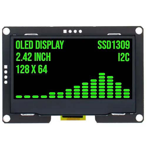 Écran OLED 2.4 pouces 128x64 Vert I2C SSD1309 3.3V