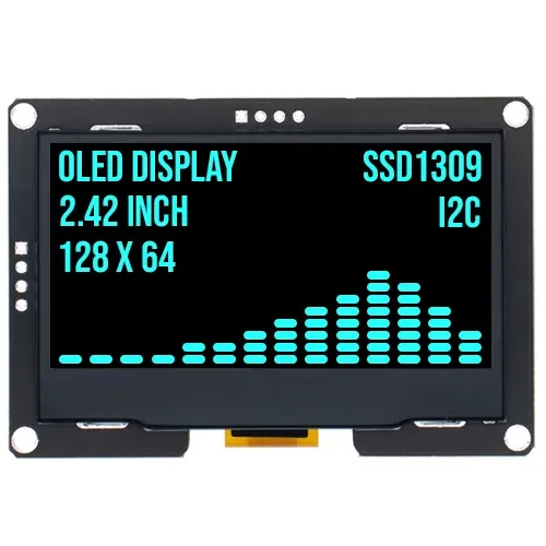 Écran OLED 2.4 pouces 128x64 Bleu I2C SSD1309 3.3V