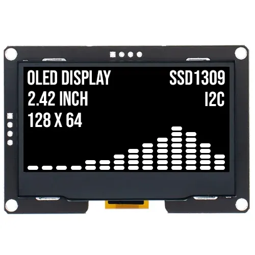 Écran OLED 2.4 pouces 128x64 Blanc I2C SSD1309 3.3V