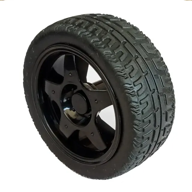 Roue avec caoutchouc pour robot ou smart car Noir