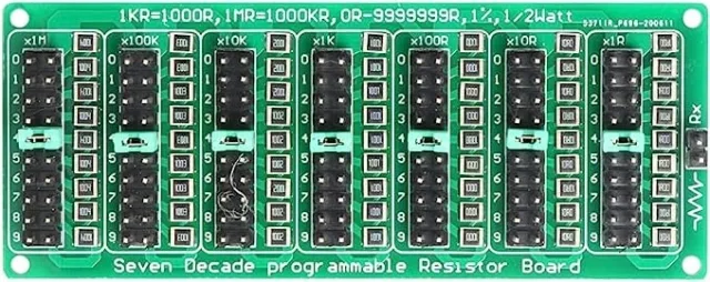 Carte de résistances programmables 7 segments 10 positions