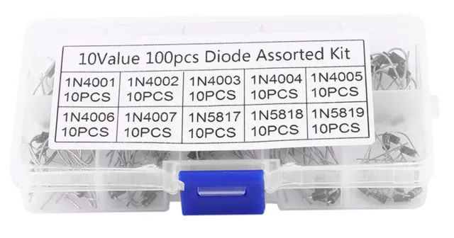 100 diodes ensemble 10 types Redresseur / Schottky