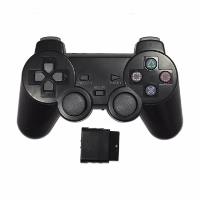 Manette de jeu sans fil PS2 2.4Ghz incl. récepteur