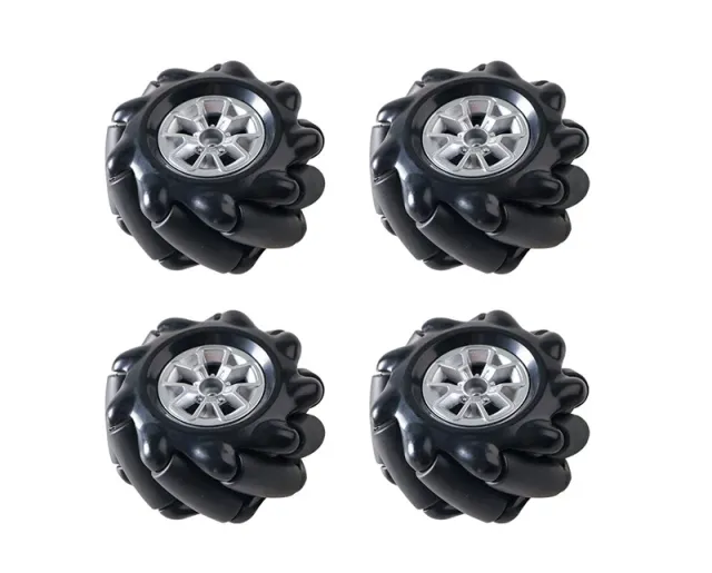 Roue Mecanum / Roue omnidirectionnelle - 60MM-K Noir Lot de 4