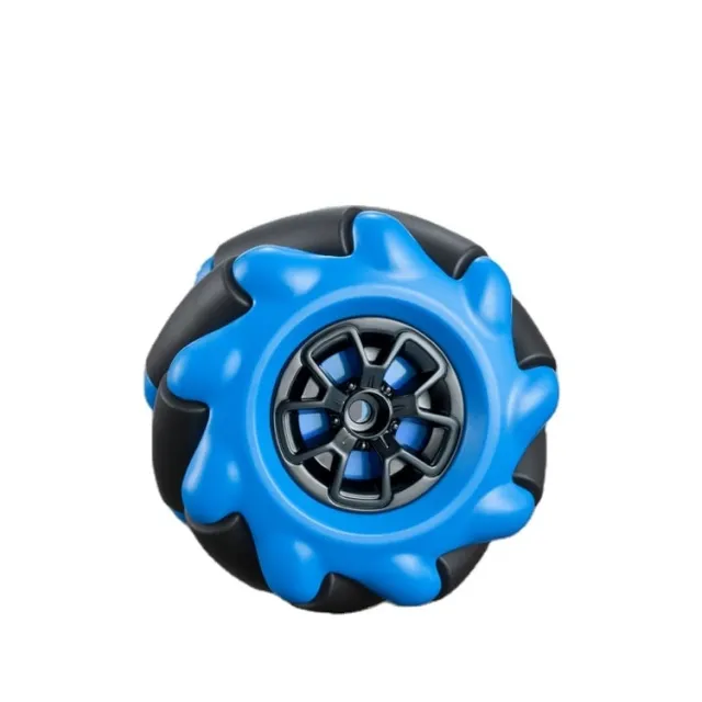 Roue Mecanum / Roue omnidirectionnelle - 60MM-K Bleu - Lot de 4