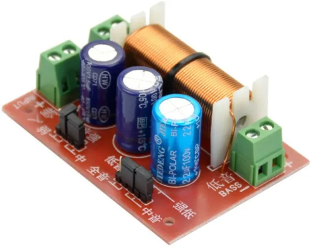 Filtre crossover 2 voies réglable Treble/Bass 400 W