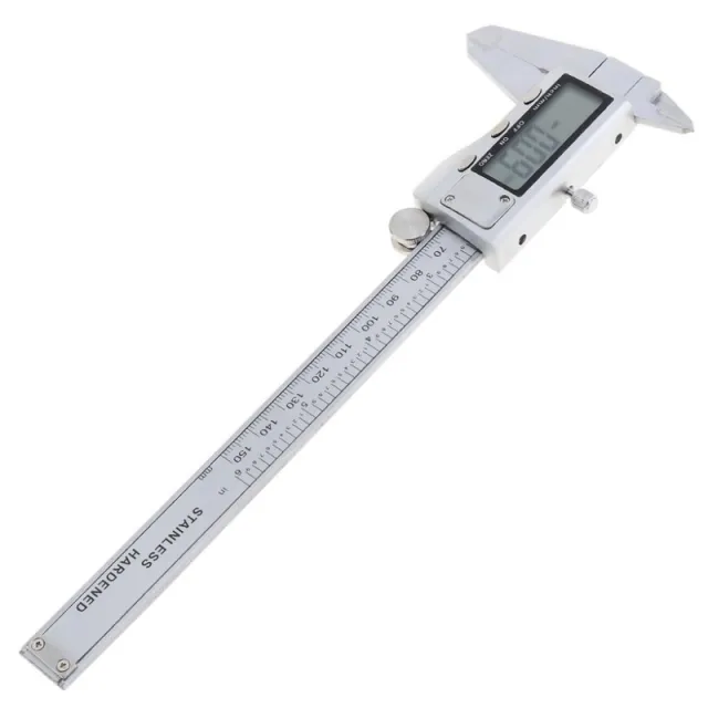 Pied à coulisse numérique en acier inoxydable avec écran  0-150 mm  incl. pile et étui de rangement