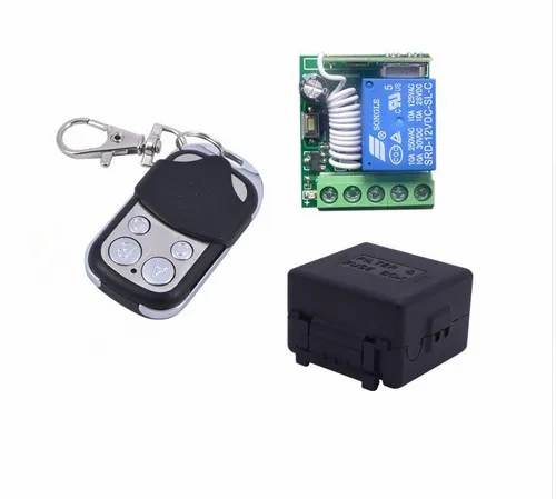 Module relais programmable sans fil avec télécommande incluse (4 boutons) - 12V 433 MHz RF