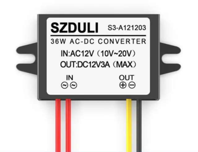Convertisseur 12 V-20 V AC vers 12 V DC 3 A