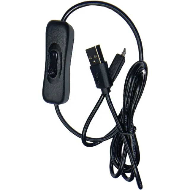Câble d’alimentation USB vers Micro-USB avec interrupteur marche/arrêt