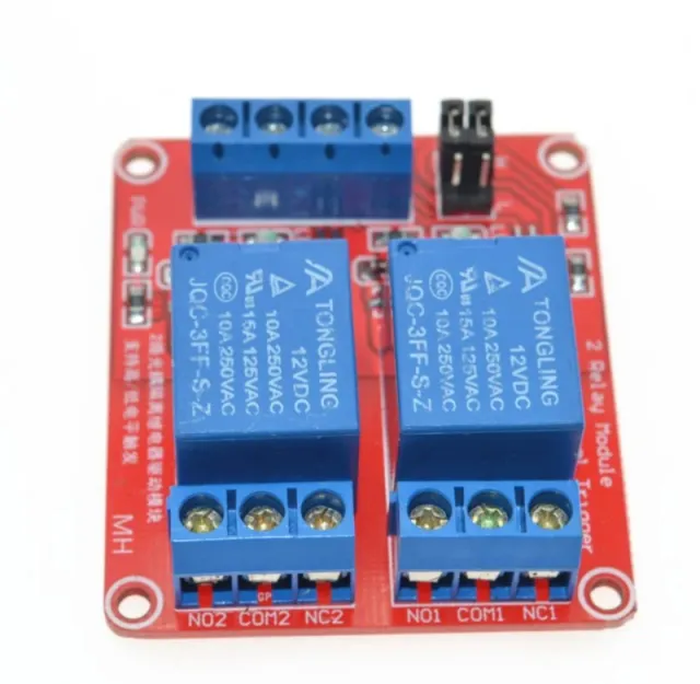 Module relais 5 V à 2 canaux avec bornes à vis et optocoupleur