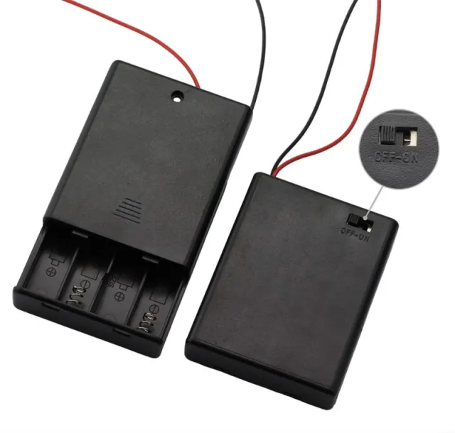 Porte-piles 4x AAA avec interrupteur marche/arrêt (6V)