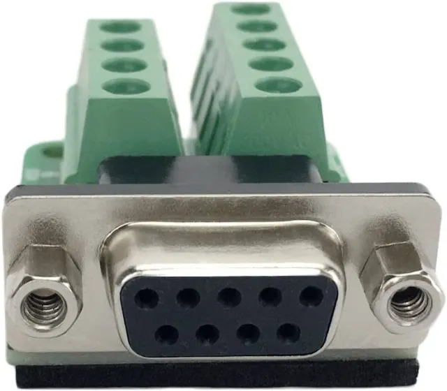 Adaptateur DB9 femelle D-SUB RS232 série vers bornier à vis