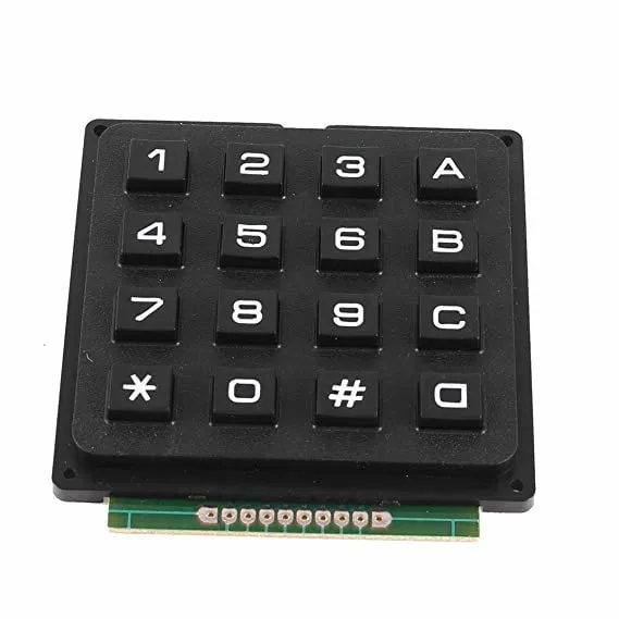 clavier matriciel 4x4 noir
