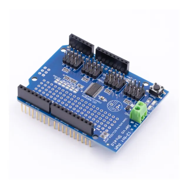 Shield PWM et servo 16 canaux 12 bits avec interface I2C pour Arduino UNO R3