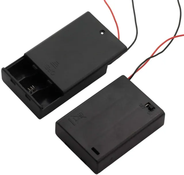 Porte-piles pour 3 piles AAA avec interrupteur marche/arrêt (4,5 V)