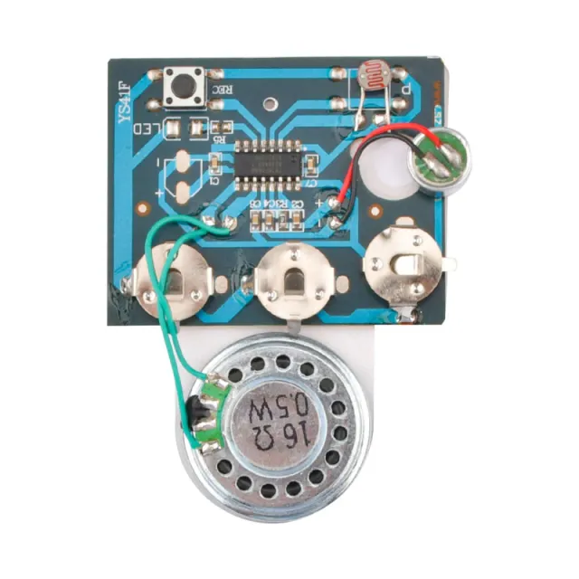 Module sonore sensible à la lumière pour carte ou boîte