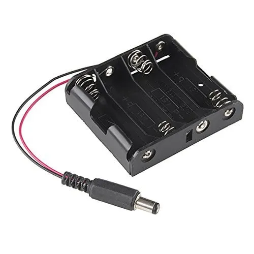 Support de piles 4x AA avec prise jack DC (6 V)