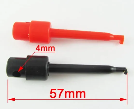 Clip de test avec crochet à ressort pour PCB SMD IC 57mm - Rouge