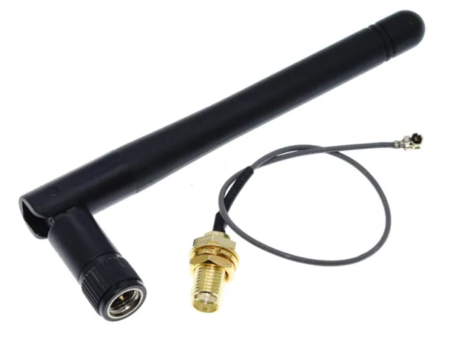 Antenne WiFi 2,4 GHz avec connecteur SMA vers uFL Ipex