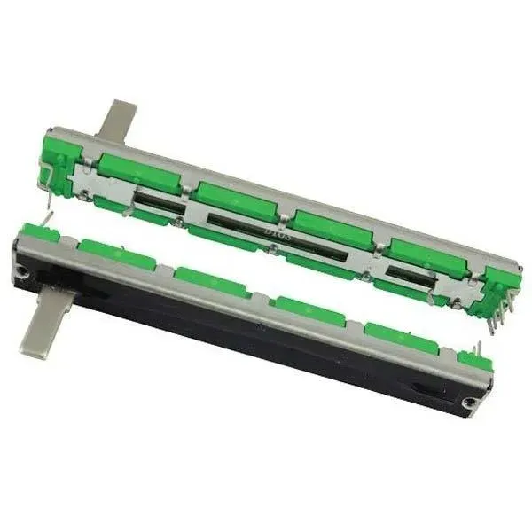Potentiomètre fader coulissant linéaire 2 canaux 75mm 10k