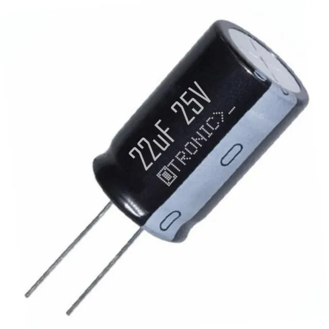 10x Condensateur 22uF 25v Électrolytique (ELCO) noir