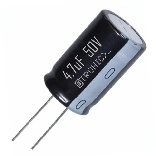 10x Condensateur 4.7uF 50v Électrolytique (ELCO) noir