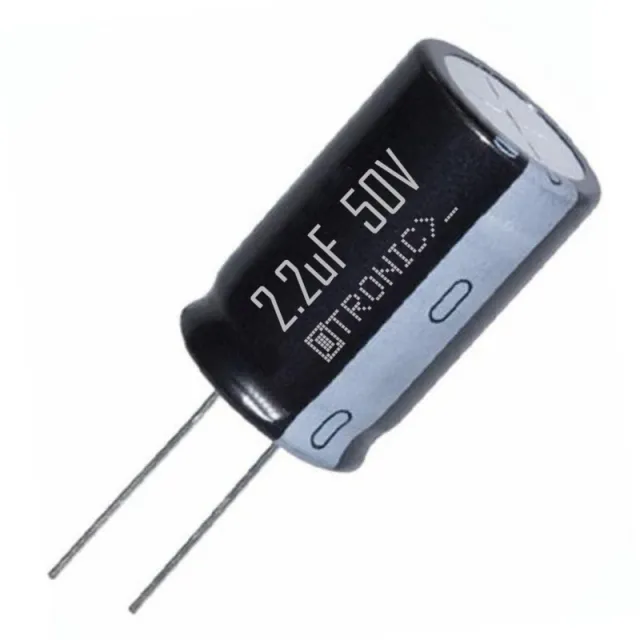 10x Condensateur 2.2uF 50v Électrolytique (ELCO) noir