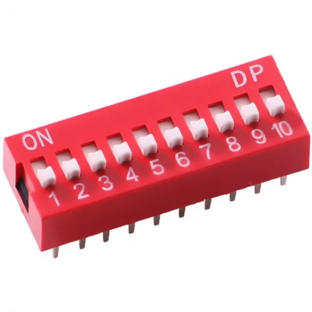Interrupteur DIP 10 broches 2,54 mm