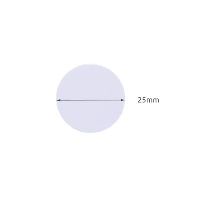 Tag RFID ronde pièce | Ntag215 | 13,56Mhz | 1K S50 | Amiibo | Mifare Classic | Blanc