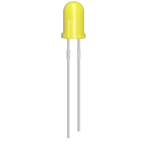 10x diode LED 5 mm jaune 2 V