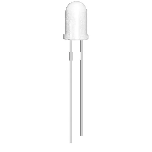 10x diode LED 5 mm blanc mat 3 V
