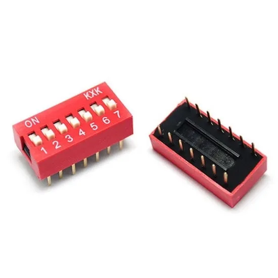 Interrupteur DIP 7 broches 2,54 mm