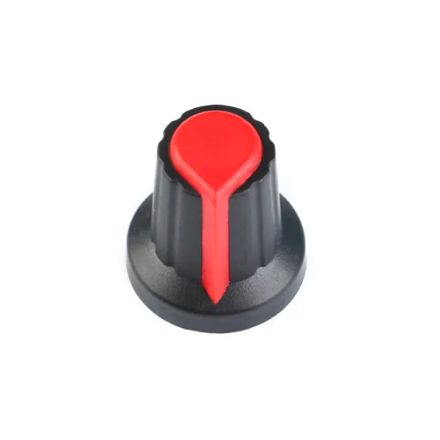 Bouton pour potentiomètre Rouge 15mm 17mm