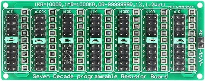 Carte de résistances programmables 7 segments 10 positions