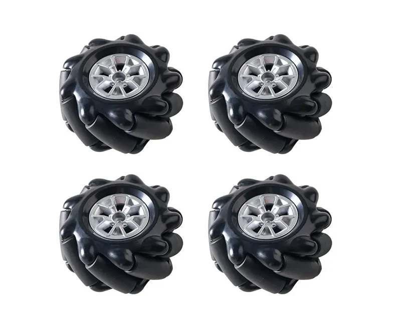 Roue Mecanum / Roue omnidirectionnelle - 60MM-K Noir Lot de 4