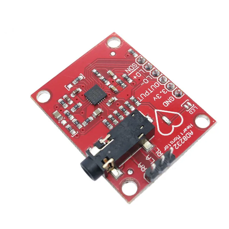 Kit de mesure de fréquence cardiaque ECG avec électrodes AD8232