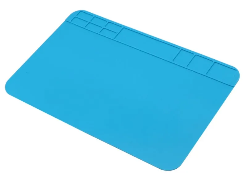Tapis de soudure flexible en silicone 30x20cm bleu