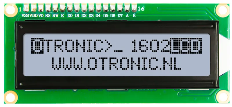 LCD 1602 gris / noir avec rétroéclairage