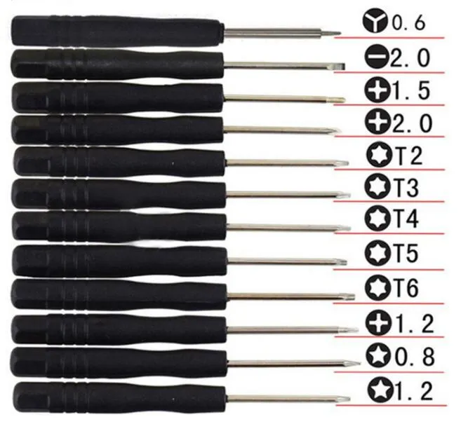 12 mini tournevis