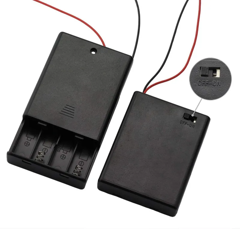 Porte-piles 4x AAA avec interrupteur marche/arrêt (6V)