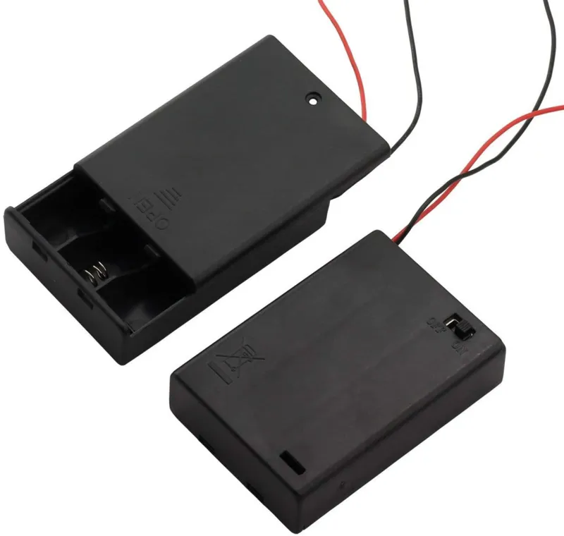 Porte-piles pour 3 piles AAA avec interrupteur marche/arrêt (4,5 V)