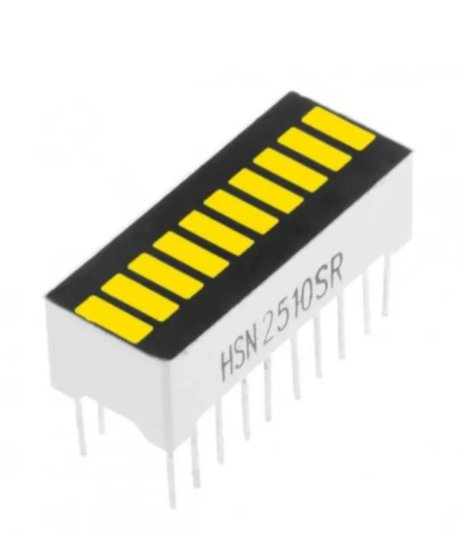 Barre LED 10 segments Jaune