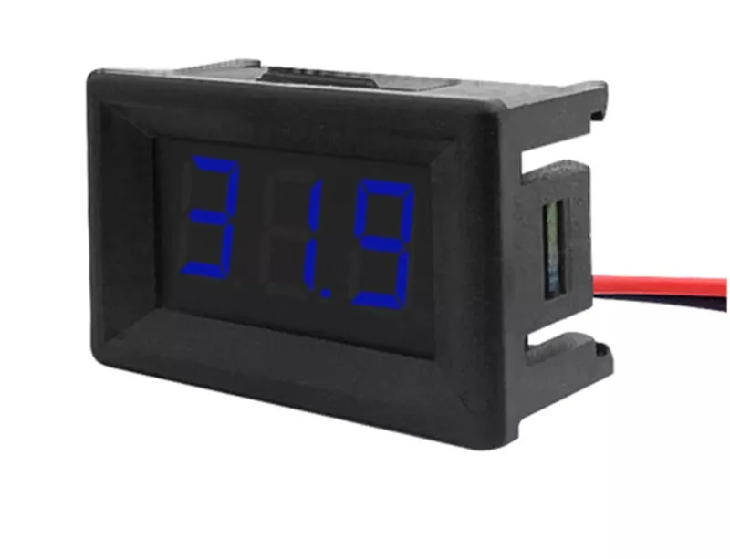 Voltmètre DC 3,5V-30V -  Bleu, 0.56 inch, encastrable