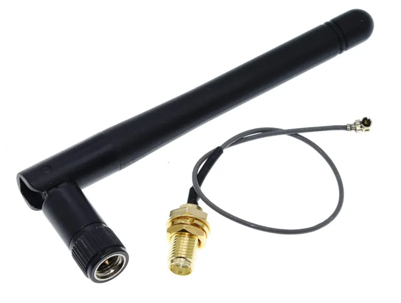 Antenne WiFi 2,4 GHz avec connecteur SMA vers uFL Ipex