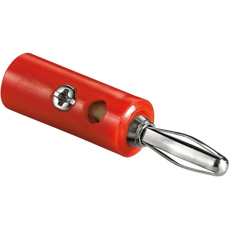 Fiche banane 4 mm rouge