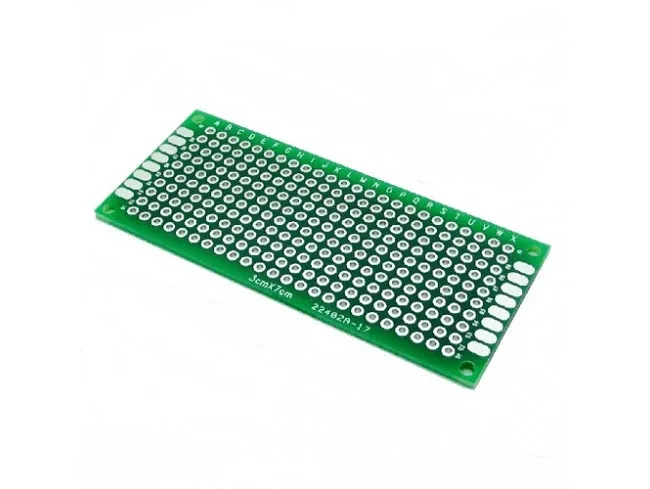 Plaque d'essai de prototypage 3x7cm verte