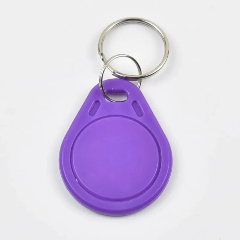 Violet | Porte-clés RFID Tag goutte | 13,56Mhz | 1K S50 | Mifare Classic