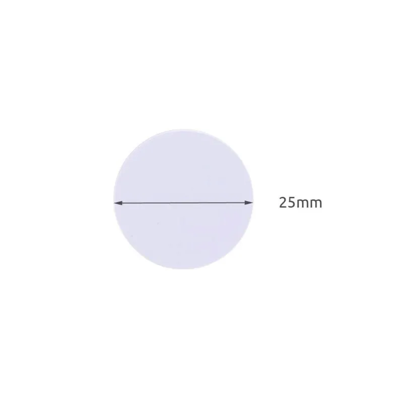 Tag RFID ronde pièce | Ntag215 | 13,56Mhz | 1K S50 | Amiibo | Mifare Classic | Blanc